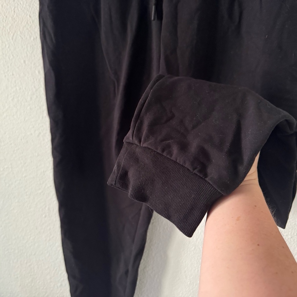 Black Tapered Large Athletic Jogger Sweatpants Athleisure Loungewear Streetwear - Picture 5 of 11